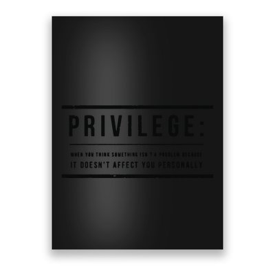 Privilege Definition Civil Rights Equality Poster