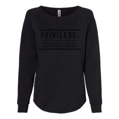 Privilege Definition Civil Rights Equality Womens California Wash Sweatshirt