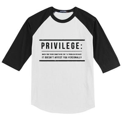 Privilege Definition Civil Rights Equality Kids Colorblock Raglan Jersey
