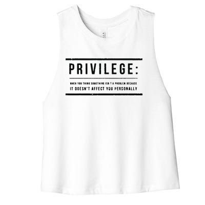 Privilege Definition Civil Rights Equality Women's Racerback Cropped Tank