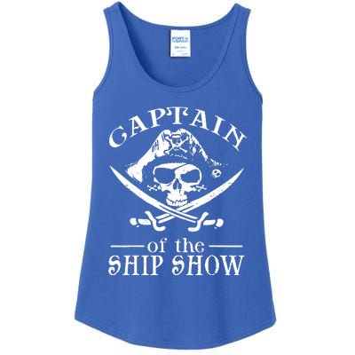 Pirate Design Captain Ship Show Boater Boating Captain Ladies Essential Tank