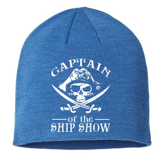 Pirate Design Captain Ship Show Boater Boating Captain Sustainable Beanie