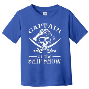 Pirate Design Captain Ship Show Boater Boating Captain Toddler T-Shirt