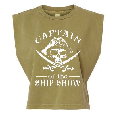 Pirate Design Captain Ship Show Boater Boating Captain Garment-Dyed Women's Muscle Tee