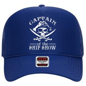 Pirate Design Captain Ship Show Boater Boating Captain High Crown Mesh Back Trucker Hat