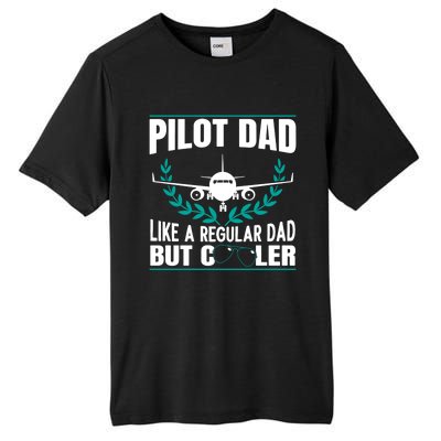 Pilot Dad Copilot Plane Aviator Airplane Fathers Day Great Gift Tall Fusion ChromaSoft Performance T-Shirt