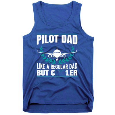 Pilot Dad Copilot Plane Aviator Airplane Fathers Day Great Gift Tank Top