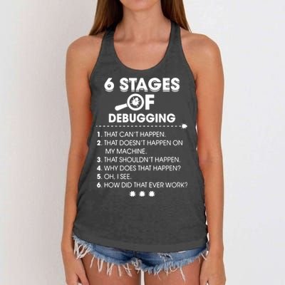 Programmer Debugging Coder Gift Women's Knotted Racerback Tank