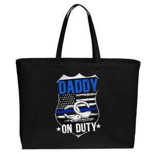 Police Dad Cop Law Enforcet Police Officer Dad Gift Cotton Canvas Jumbo Tote