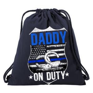 Police Dad Cop Law Enforcet Police Officer Dad Gift Drawstring Bag