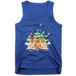 Pomeranian Dog Christmas Dogs Santa Reindeer Gift Tank Top