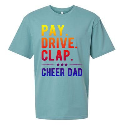 Pay Drive Clap Cheer Dad Cheerleading Father Cheerleader Gift Sueded Cloud Jersey T-Shirt