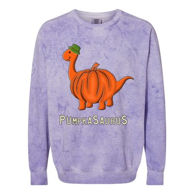 Pumpkin Dinosaur Costume Spooktacular Halloween & Thanksgiving Fun! Colorblast Crewneck Sweatshirt