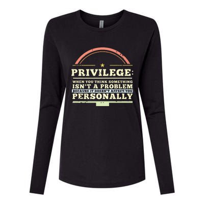 Privilege Design, Civil Rights Gift, Equality Design Premium Womens Cotton Relaxed Long Sleeve T-Shirt