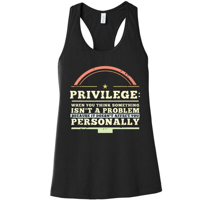 Privilege Design, Civil Rights Gift, Equality Design Premium Women's Racerback Tank