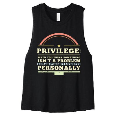 Privilege Design, Civil Rights Gift, Equality Design Premium Women's Racerback Cropped Tank