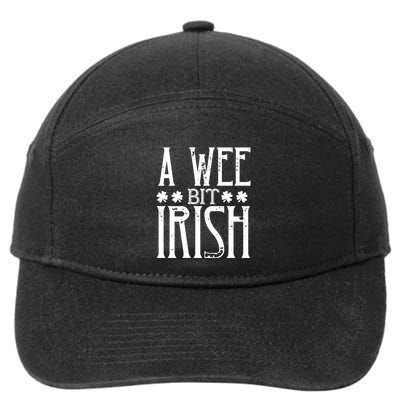 Patricks Day Costume Great Gift A Little Irish Great Gift 7-Panel Snapback Hat