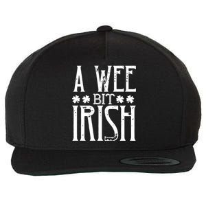 Patricks Day Costume Great Gift A Little Irish Great Gift Wool Snapback Cap