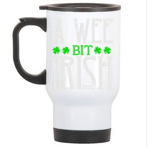 Patricks Day Costume Gift A Little Irish Gift Stainless Steel Travel Mug