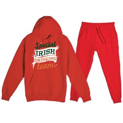 Patricks Day Costume Cool Gift Saint Patrick's Day Special Team Gift Premium Hooded Sweatsuit Set