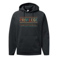 Privilege Definition Civil Rights Equality Racists Activist Performance Fleece Hoodie