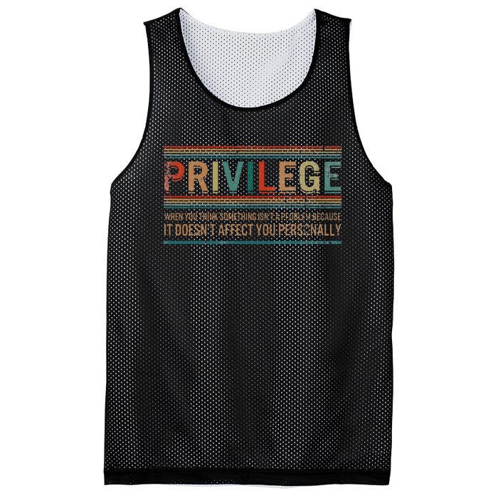 Privilege Definition Civil Rights Equality Racists Activist Mesh Reversible Basketball Jersey Tank