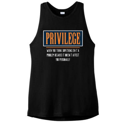 Privilege Definition Civil Rights Equality Racists Activist Ladies PosiCharge Tri-Blend Wicking Tank