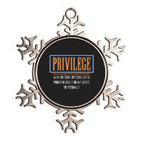 Privilege Definition Civil Rights Equality Racists Activist Metallic Star Ornament