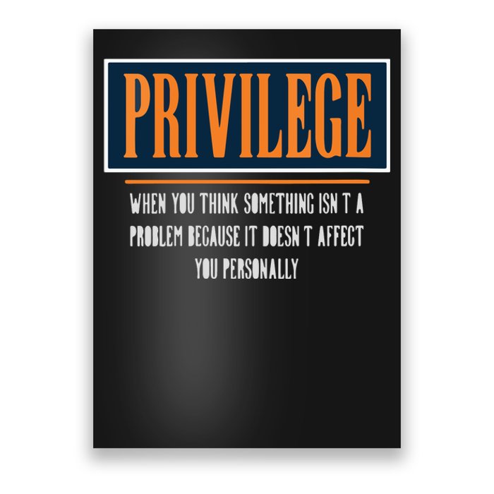 Privilege Definition Civil Rights Equality Racists Activist Poster