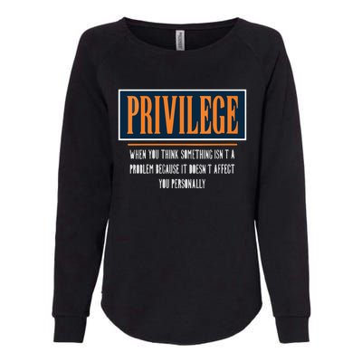 Privilege Definition Civil Rights Equality Racists Activist Womens California Wash Sweatshirt