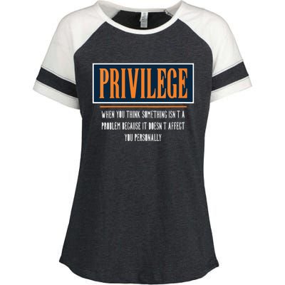 Privilege Definition Civil Rights Equality Racists Activist Enza Ladies Jersey Colorblock Tee