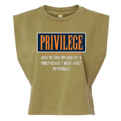 Privilege Definition Civil Rights Equality Racists Activist Garment-Dyed Women's Muscle Tee