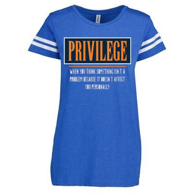 Privilege Definition Civil Rights Equality Racists Activist Enza Ladies Jersey Football T-Shirt