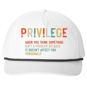 Privilege Definition Civil Rights Equality Snapback Five-Panel Rope Hat