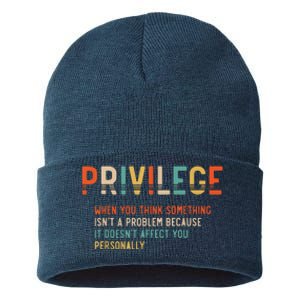 Privilege Definition Civil Rights Equality Sustainable Knit Beanie