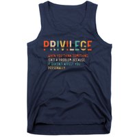 Privilege Definition Civil Rights Equality Tank Top