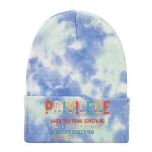 Privilege Definition Civil Rights Equality Tie Dye 12in Knit Beanie