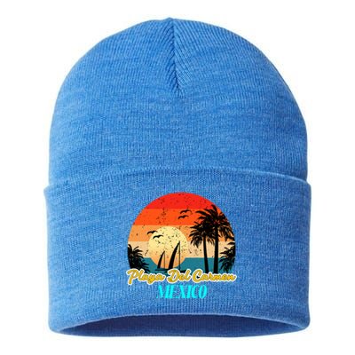 Playa Del Car Souvenirs Yucatan Mexico Vacay Mode Gift Sustainable Knit Beanie