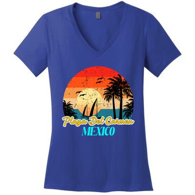 Playa Del Car Souvenirs Yucatan Mexico Vacay Mode Gift Women's V-Neck T-Shirt