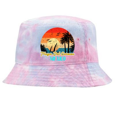 Playa Del Car Souvenirs Yucatan Mexico Vacay Mode Gift Tie-Dyed Bucket Hat