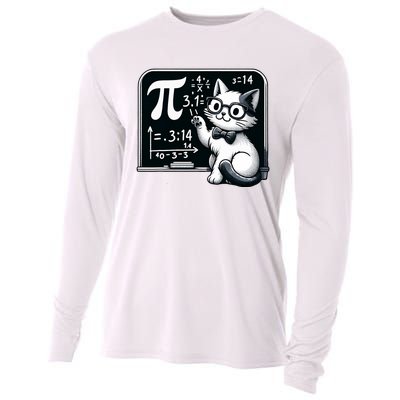 Pi Day Cat Cooling Performance Long Sleeve Crew