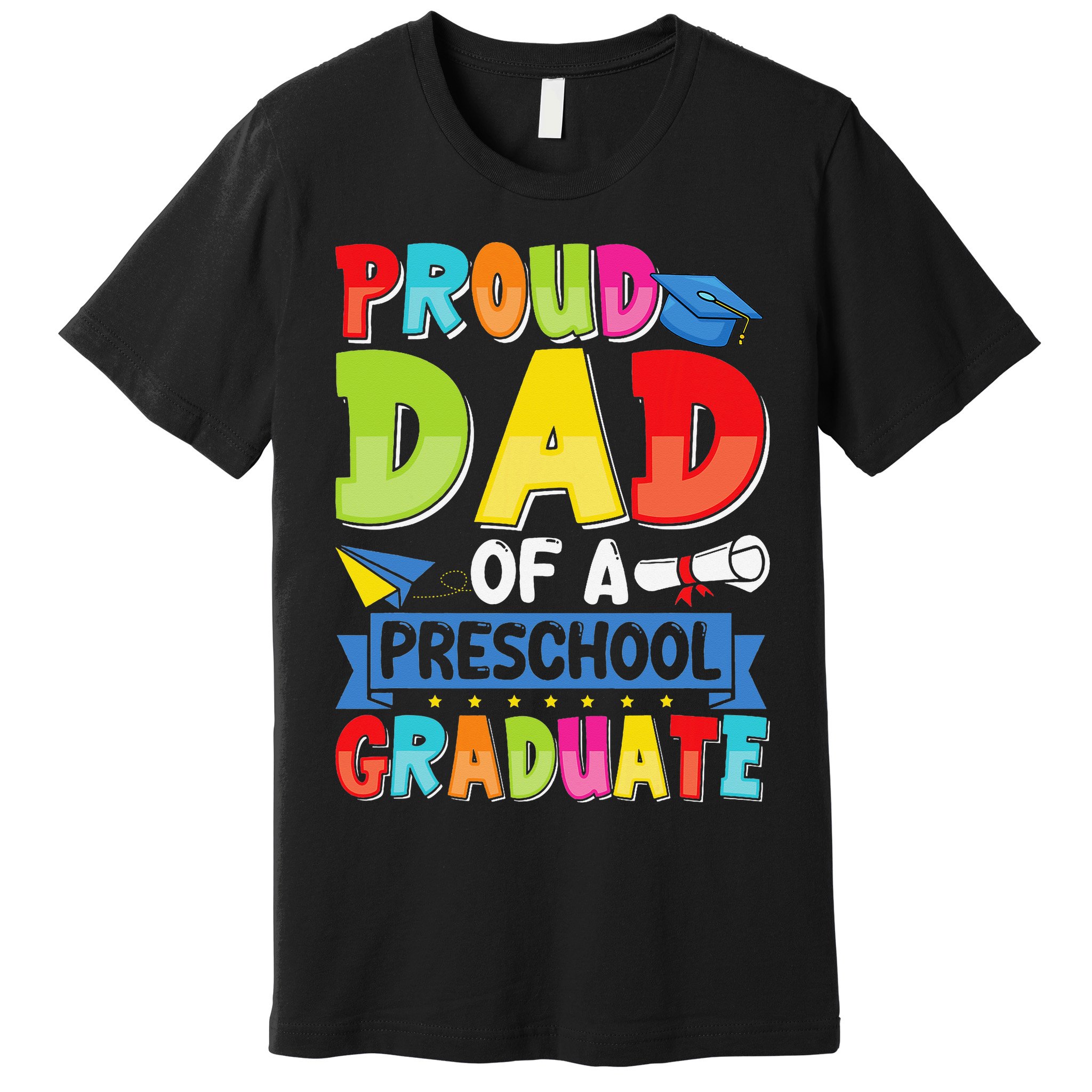 Proud Dad Class Of 2025 Preschool Pre-K Graduate Graduation Premium T-Shirt