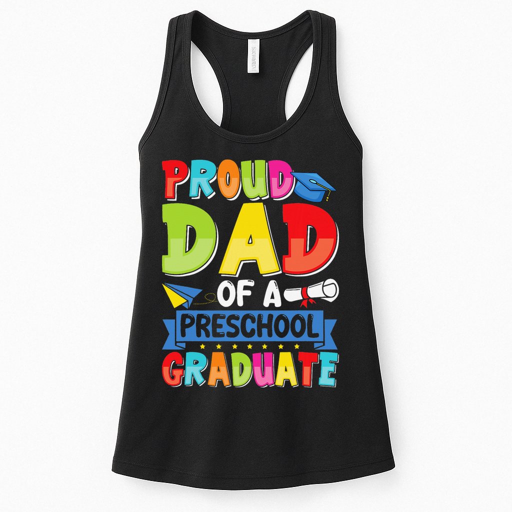 Proud Dad Class Of 2025 Preschool Pre-K Graduate Graduation Womens Tank Top