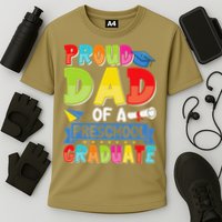 Proud Dad Class Of 2025 Preschool Pre-K Graduate Graduation Cooling Performance Crew T-Shirt