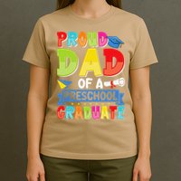 Proud Dad Class Of 2025 Preschool Pre-K Graduate Graduation T-Shirt