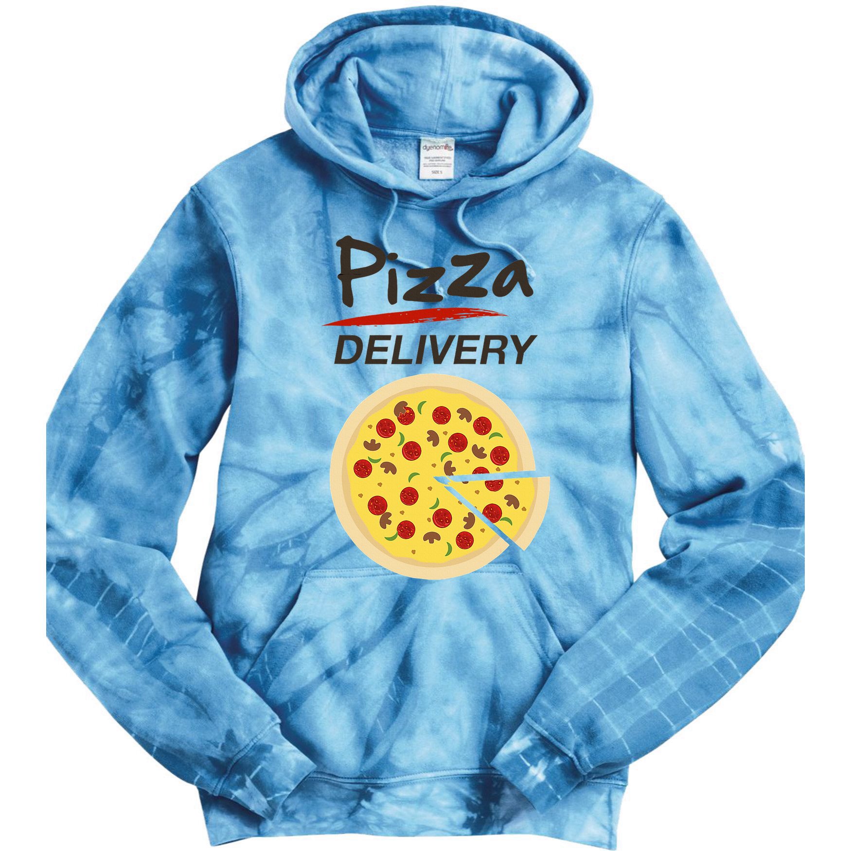 Pizza Delivery Costume Funny Fancy Dress Costumes Tie Dye Hoodie