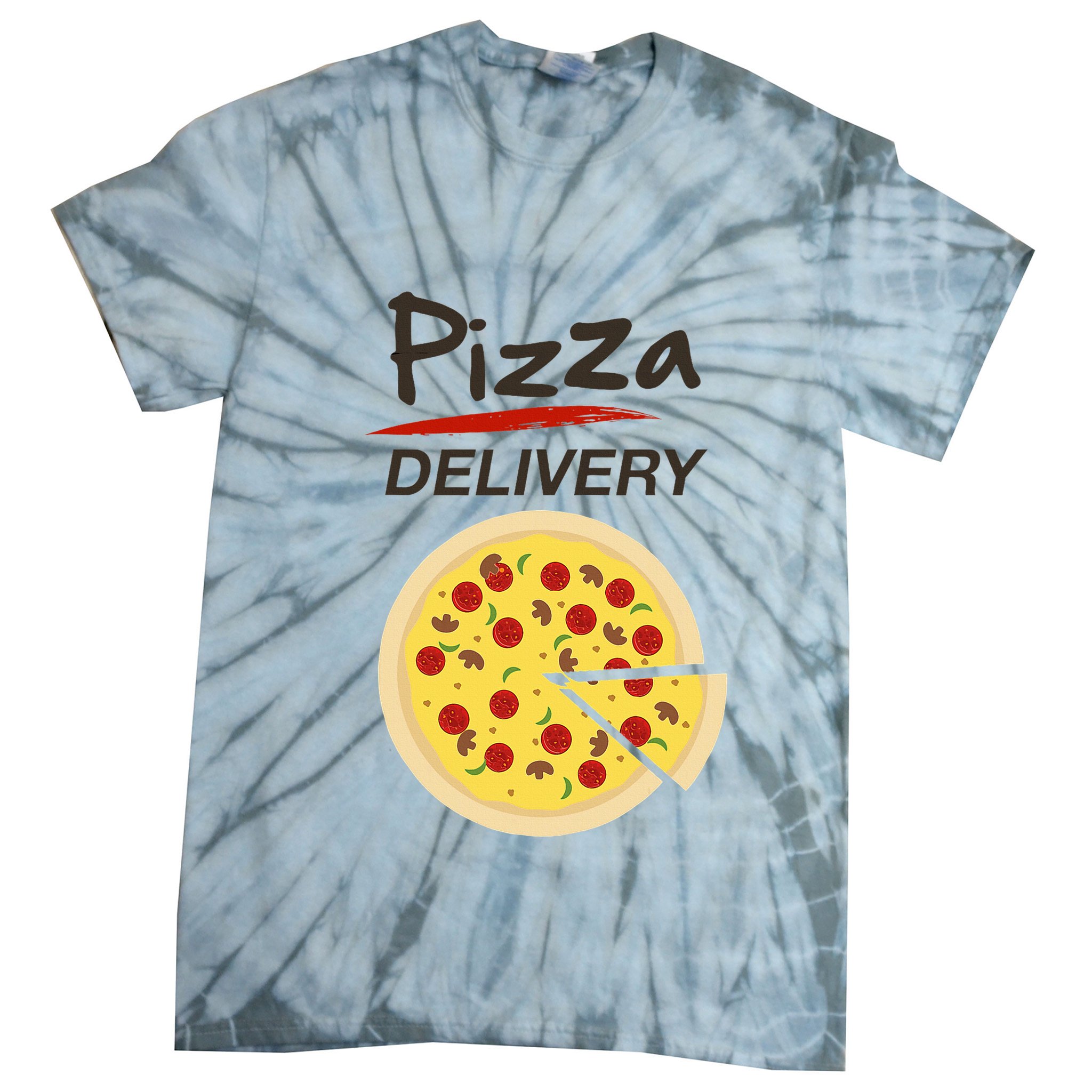 Pizza Delivery Costume Funny Fancy Dress Costumes Tie-Dye T-Shirt