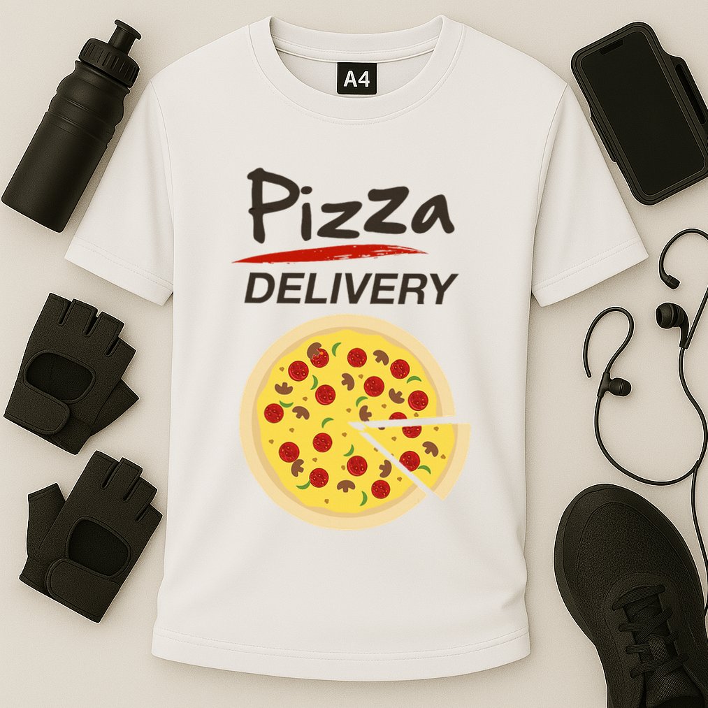 Pizza Delivery Costume Funny Fancy Dress Costumes Cooling Performance Crew T-Shirt