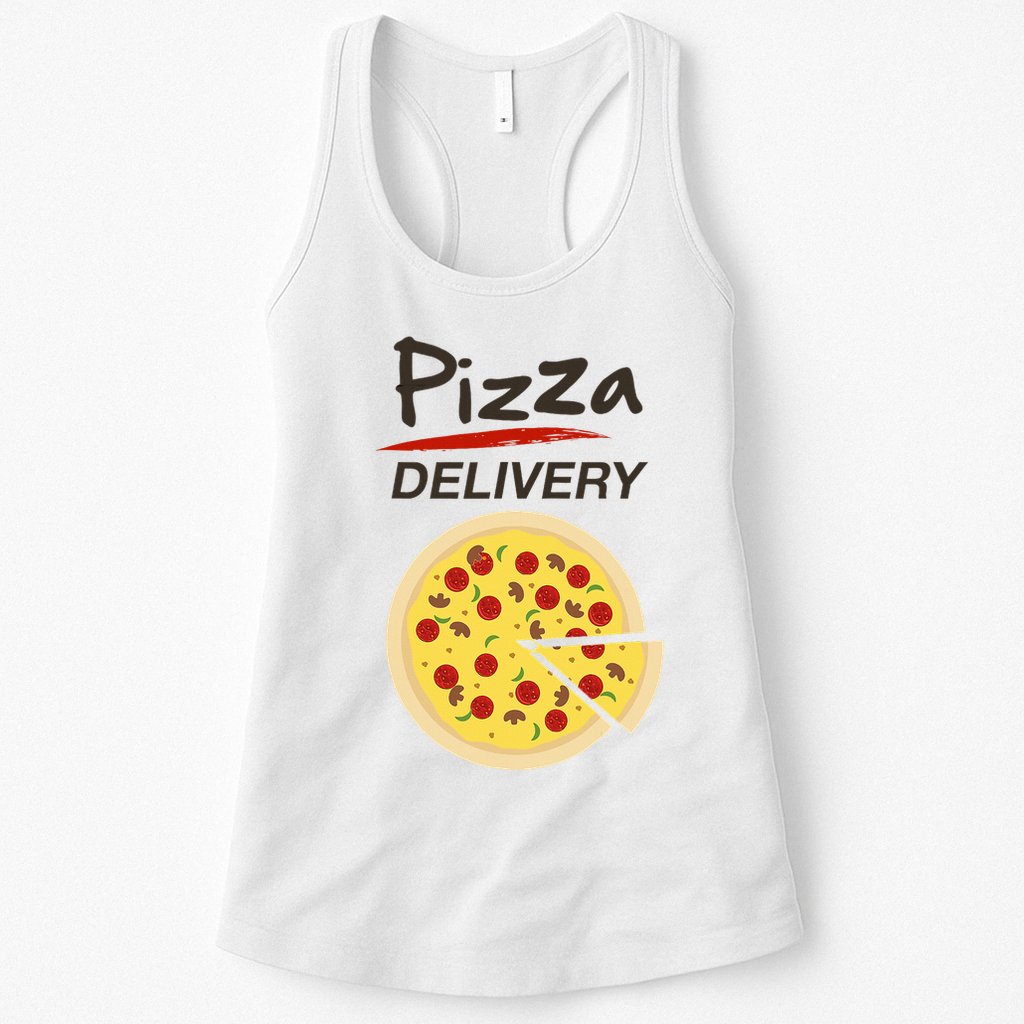Pizza Delivery Costume Funny Fancy Dress Costumes Womens Tank Top
