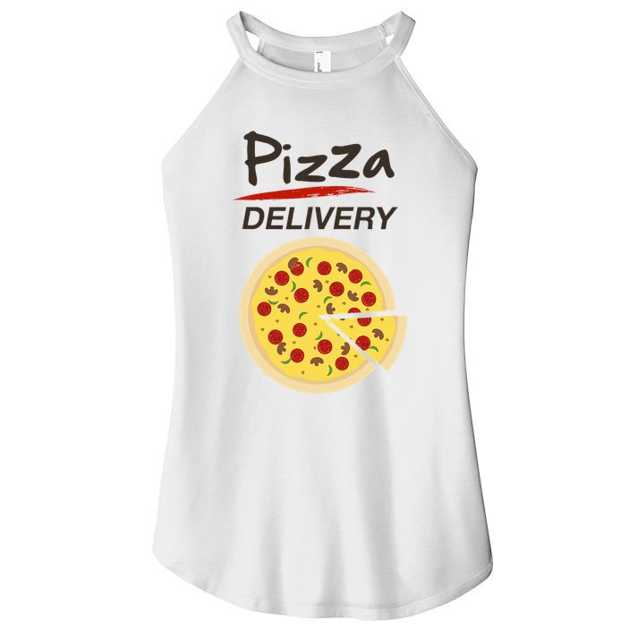 Pizza Delivery Costume Funny Fancy Dress Costumes Women's Perfect Tri Rocker Tank